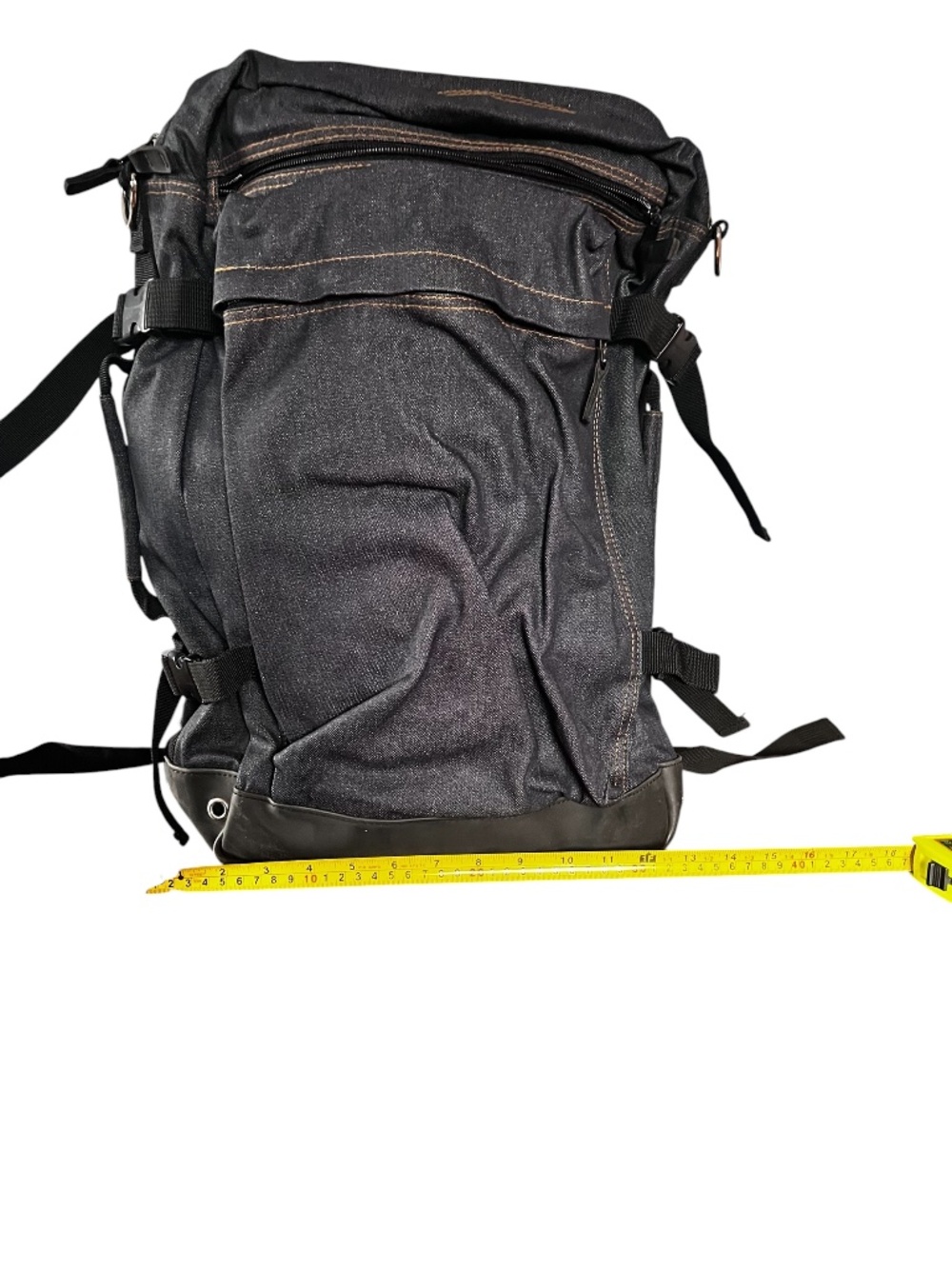 GAP Denim Backpack Large Multi-Pocket Travel School Bag Dark Blue Pre-owned